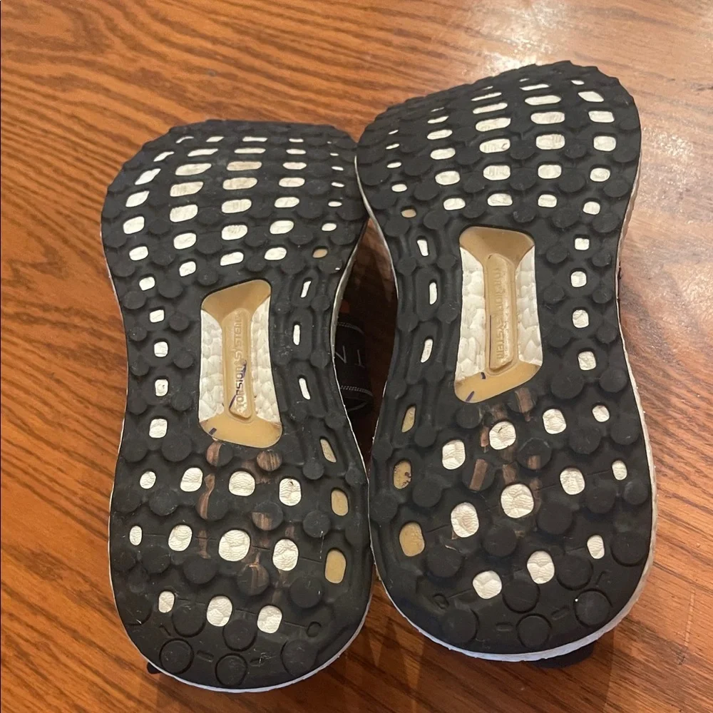 Stella McCartney Black, Gray & Orange Knit Slip-On Sneakers - Picture 2 of 2